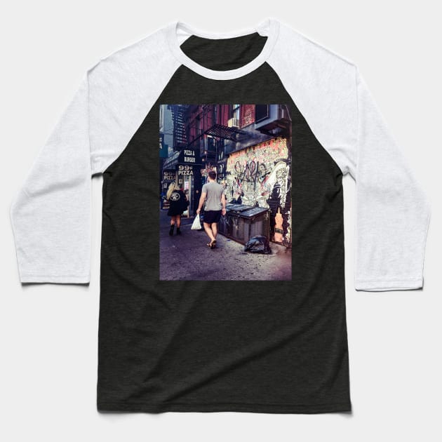 Lower East Side Graffiti Manhattan New York City Baseball T-Shirt by eleonoraingrid